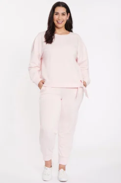 Tie Front Sweatshirt In Plus Size - Carnation -Nydj Apparel Shop WFTB3948 CARNA 3 2fa14f35 47c1 4fef b62c cb556b2281f9