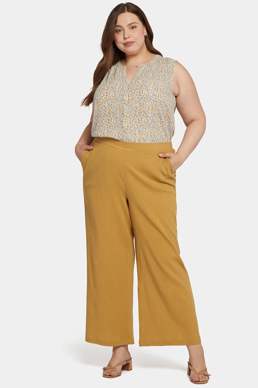 Straight Pull-On Pants In Plus Size - Olive Oil 1 Straight Pull-On Pants In Plus Size - Olive Oil