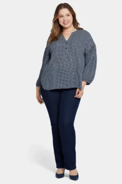 Paulina Peasant Blouse In Plus Size - Diamond Peak -Nydj Apparel Shop WGGQ4255 H1068 5