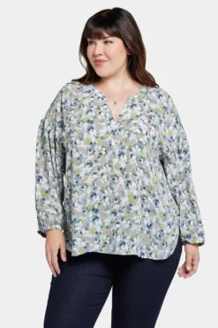 Paulina Peasant Blouse In Plus Size - Bloomington -Nydj Apparel Shop WGGQ4255 H2023 4