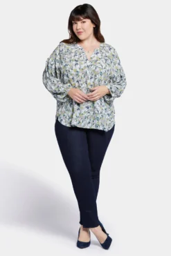 Paulina Peasant Blouse In Plus Size - Bloomington -Nydj Apparel Shop WGGQ4255 H2023 5