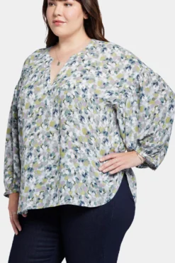 Paulina Peasant Blouse In Plus Size - Bloomington -Nydj Apparel Shop WGGQ4255 H2023 6