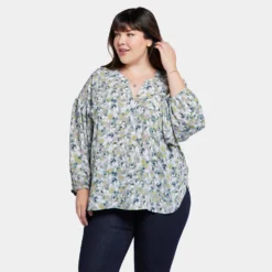 Paulina Peasant Blouse In Plus Size - Bloomington -Nydj Apparel Shop WGGQ4255 H2023 DPA