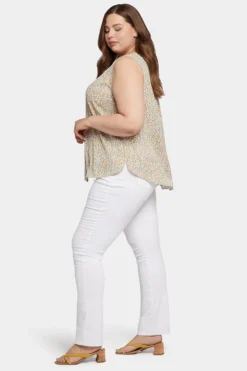 Sleeveless Pintuck Blouse In Plus Size - Sand Cat -Nydj Apparel Shop WGGT3256 U1043 3