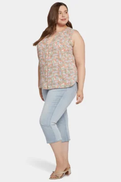 Sleeveless Pintuck Blouse In Plus Size - Cielo Vista -Nydj Apparel Shop WGGT3256 U1051 3
