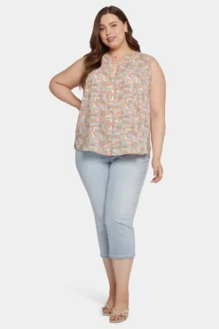 Sleeveless Pintuck Blouse In Plus Size - Cielo Vista -Nydj Apparel Shop WGGT3256 U1051 5