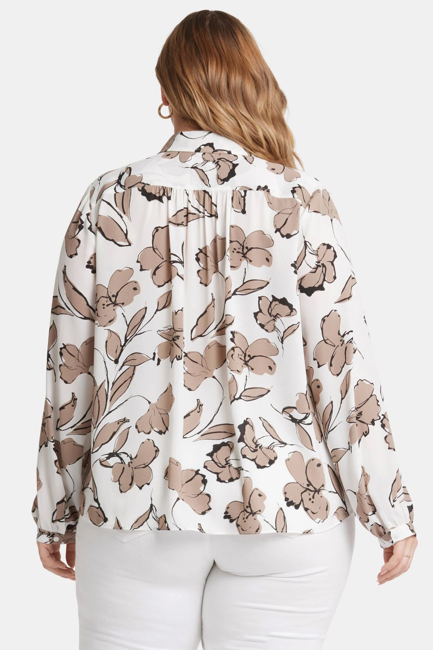 Modern Blouse In Plus Size - Lotus Island 2 Modern Blouse In Plus Size - Lotus Island - Image 2