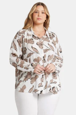 Modern Blouse In Plus Size - Lotus Island 9 Modern Blouse In Plus Size - Lotus Island -Nydj Apparel Shop WGGT3925 S2055 4