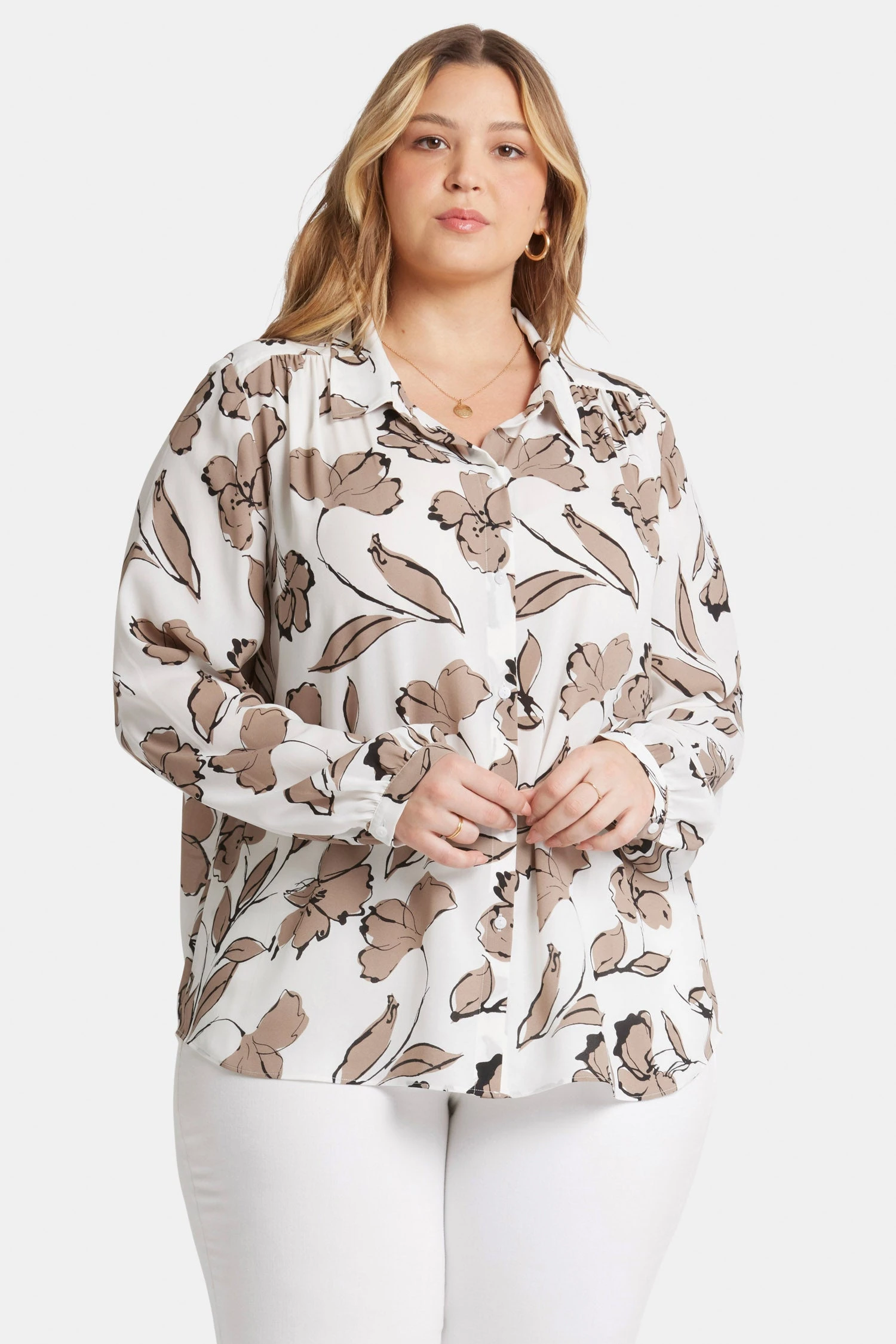 Modern Blouse In Plus Size - Lotus Island 4 Modern Blouse In Plus Size - Lotus Island - Image 4