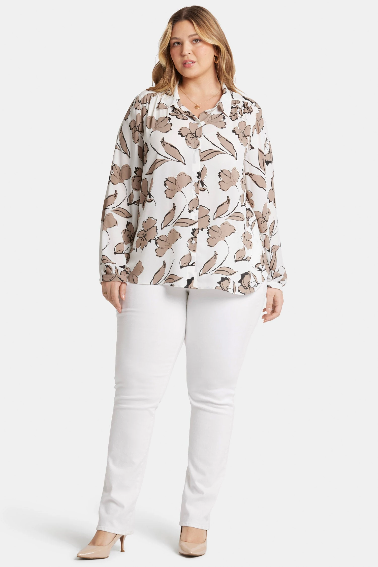 Modern Blouse In Plus Size - Lotus Island 5 Modern Blouse In Plus Size - Lotus Island - Image 5