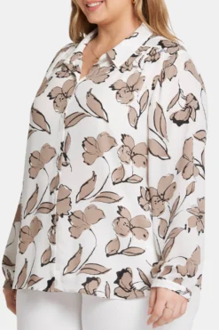 Modern Blouse In Plus Size - Lotus Island 11 Modern Blouse In Plus Size - Lotus Island -Nydj Apparel Shop WGGT3925 S2055 6