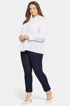 Pleated Peasant Blouse In Plus Size - Optic White -Nydj Apparel Shop WGGT4114 157 3
