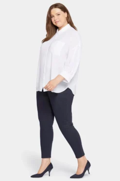 Zoey Blouse In Plus Size - Optic White 8 Zoey Blouse In Plus Size - Optic White -Nydj Apparel Shop WGGT4159 157 3