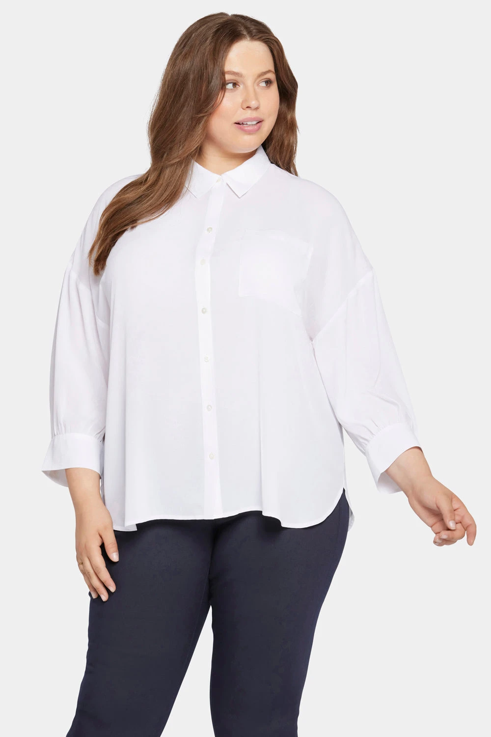 Zoey Blouse In Plus Size - Optic White 4 Zoey Blouse In Plus Size - Optic White - Image 4