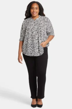 Pleated Peasant Blouse In Plus Size - Gato -Nydj Apparel Shop WGGT4187 S2063 5