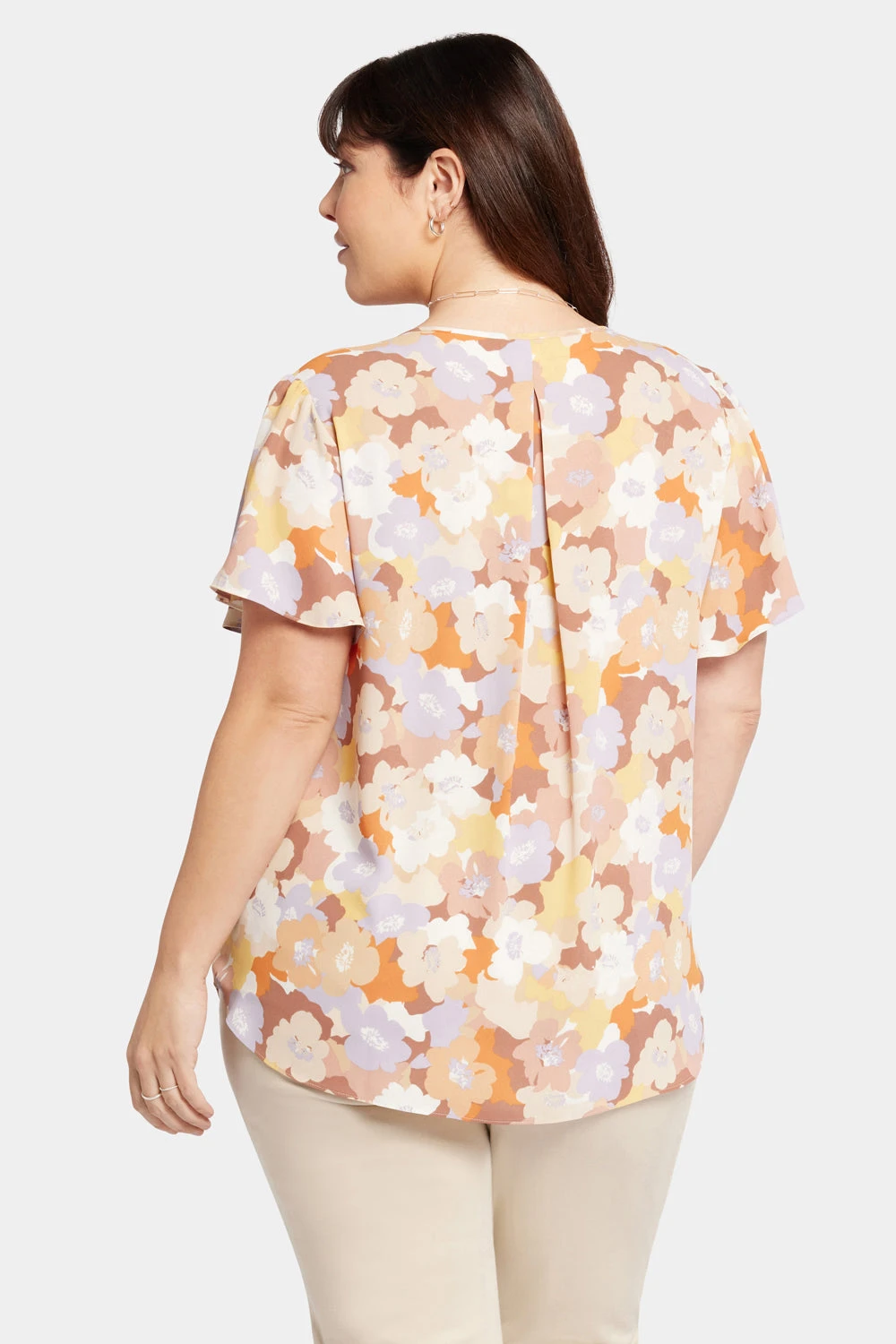 Flounce Sleeve Blouse In Plus Size - Sunset Grove 2 Flounce Sleeve Blouse In Plus Size - Sunset Grove - Image 2