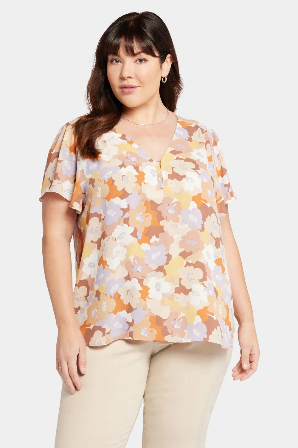 Flounce Sleeve Blouse In Plus Size - Sunset Grove 4 Flounce Sleeve Blouse In Plus Size - Sunset Grove - Image 4