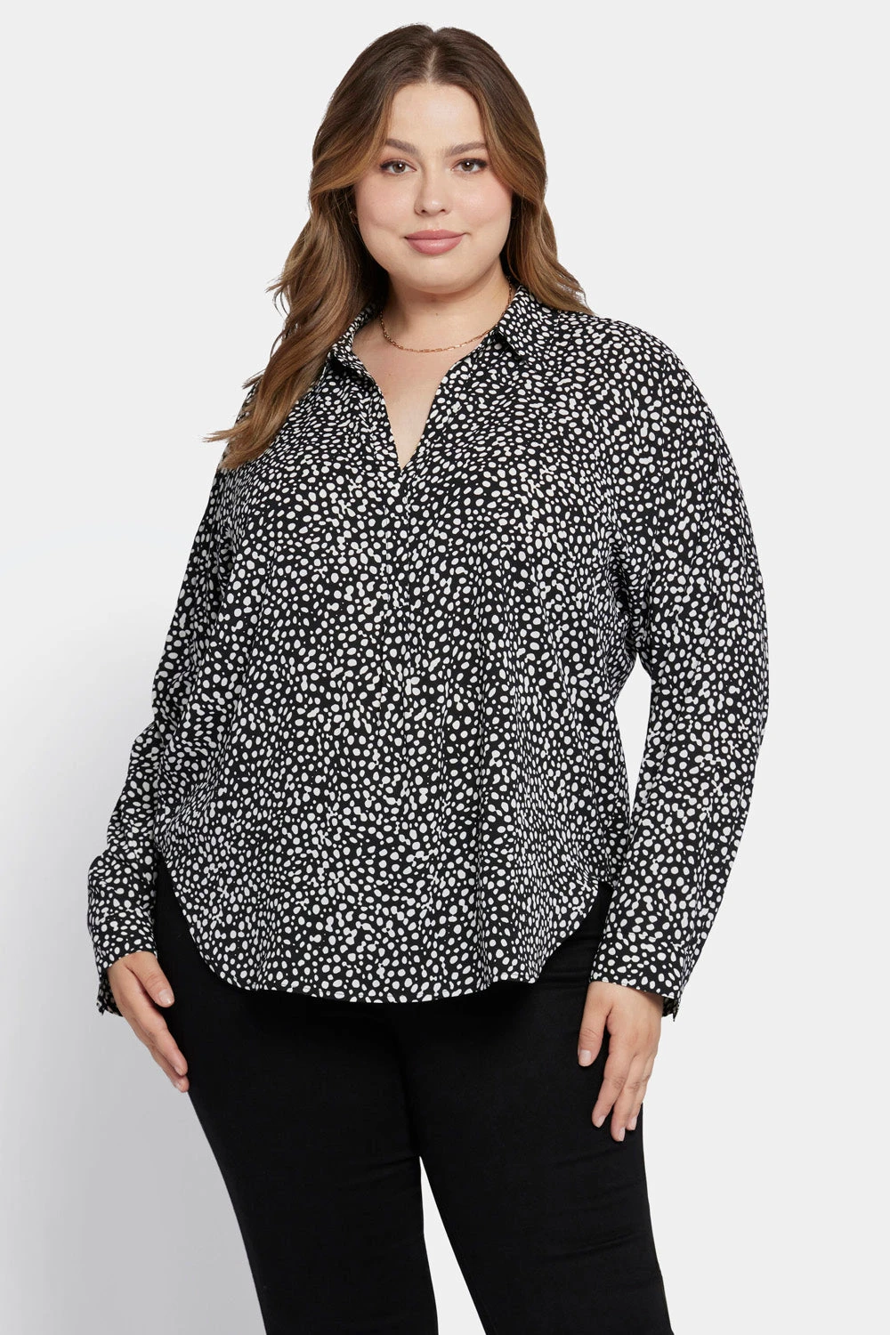 Becky Blouse In Plus Size - Dillon Dots 1 Becky Blouse In Plus Size - Dillon Dots
