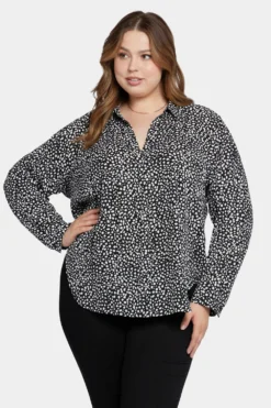 Becky Blouse In Plus Size - Dillon Dots 10 Becky Blouse In Plus Size - Dillon Dots -Nydj Apparel Shop WGGT4254 F2034 4