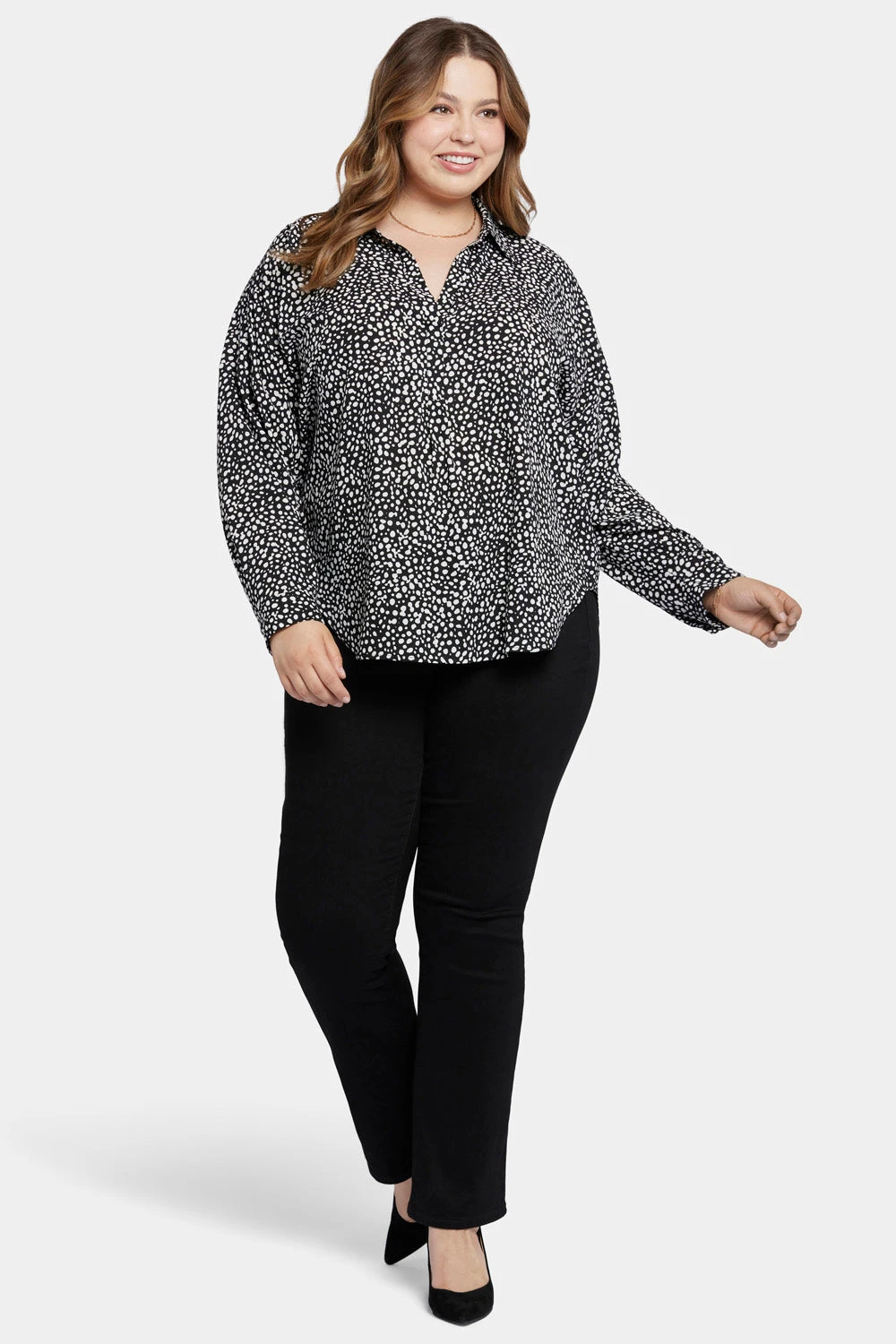 Becky Blouse In Plus Size - Dillon Dots 5 Becky Blouse In Plus Size - Dillon Dots - Image 5