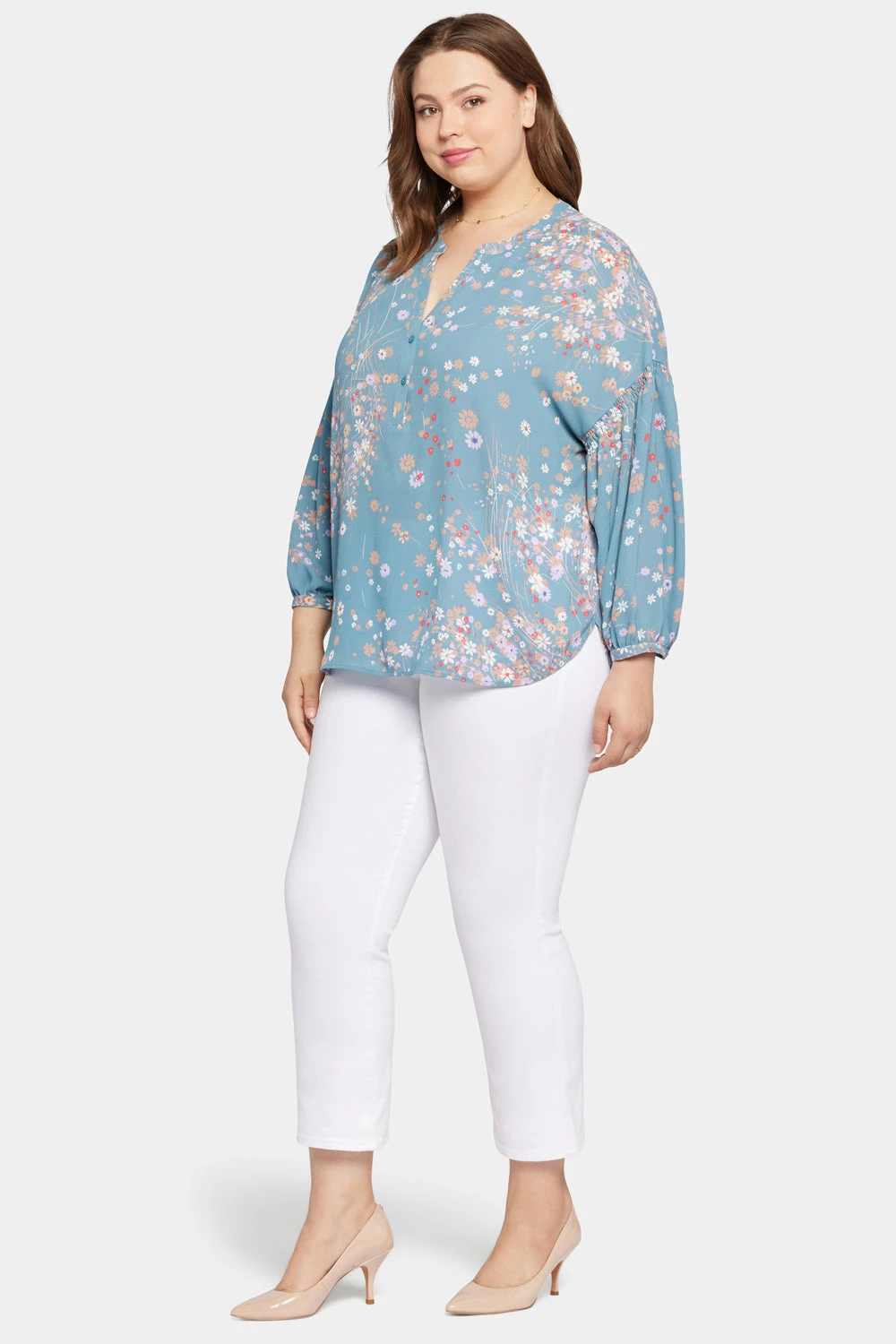 Paulina Peasant Blouse In Plus Size - New Hope 3 Paulina Peasant Blouse In Plus Size - New Hope - Image 3