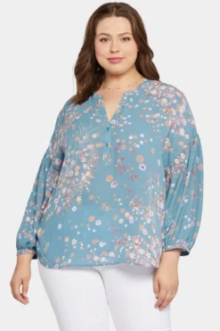 Paulina Peasant Blouse In Plus Size - New Hope 10 Paulina Peasant Blouse In Plus Size - New Hope -Nydj Apparel Shop WGGT4255 S2004 4