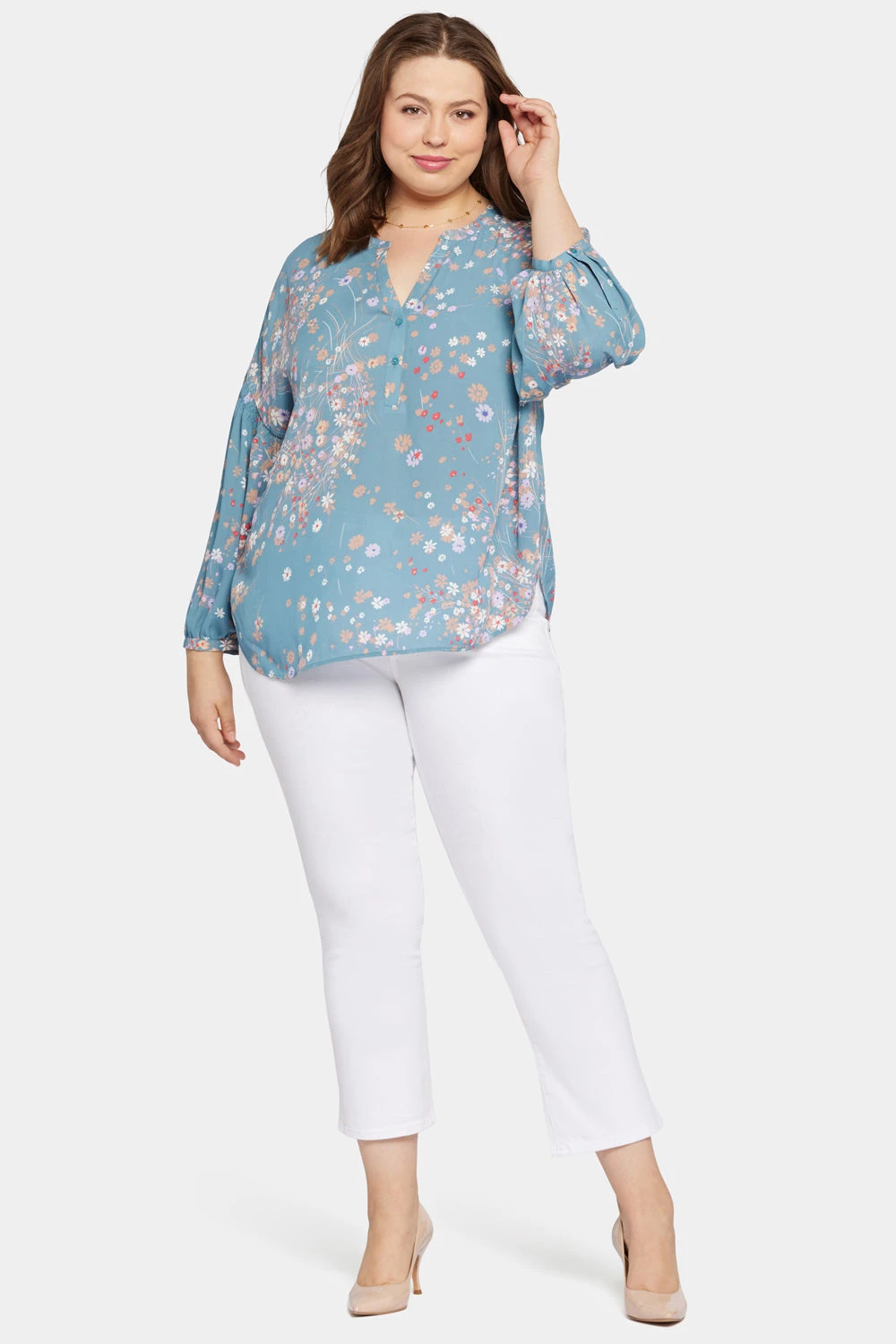 Paulina Peasant Blouse In Plus Size - New Hope 5 Paulina Peasant Blouse In Plus Size - New Hope - Image 5
