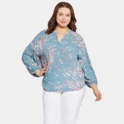 Paulina Peasant Blouse In Plus Size - New Hope 13 Paulina Peasant Blouse In Plus Size - New Hope -Nydj Apparel Shop WGGT4255 S2004 DPA