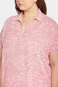Becky Short Sleeved Blouse In Plus Size - Alana -Nydj Apparel Shop WGGT4270 S2044 6