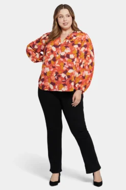 Puff Sleeve Popover Top In Plus Size - Gingervale 11 Puff Sleeve Popover Top In Plus Size - Gingervale -Nydj Apparel Shop WGGT4277 F2006 5