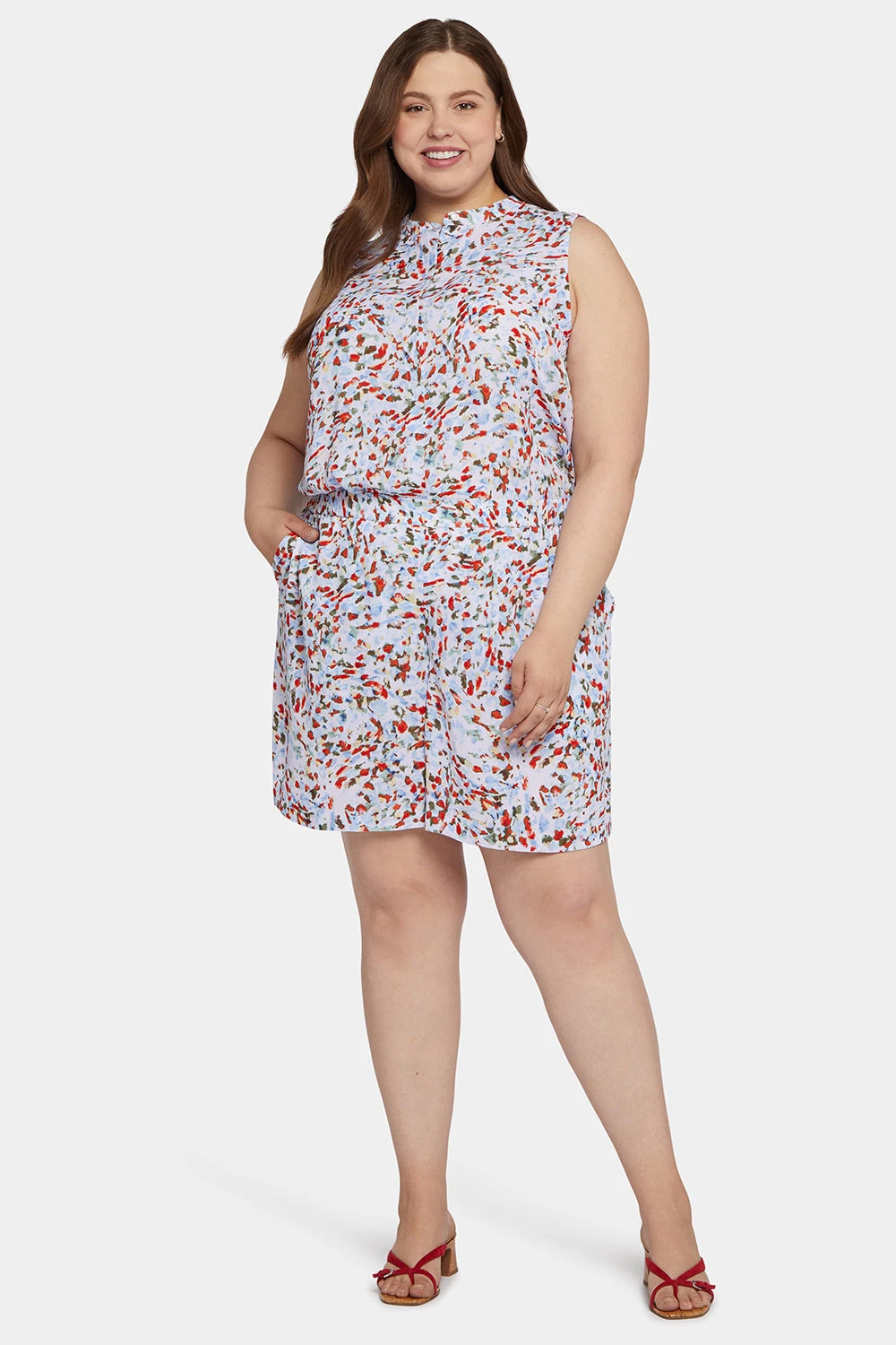 Mandarin Blouse And Short Set In Plus Size - Artesia 4 Mandarin Blouse And Short Set In Plus Size - Artesia - Image 4