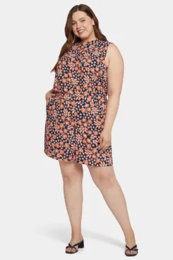 Mandarin Blouse And Short Set In Plus Size - Rose Haven -Nydj Apparel Shop WGGT4278 RSHV 4