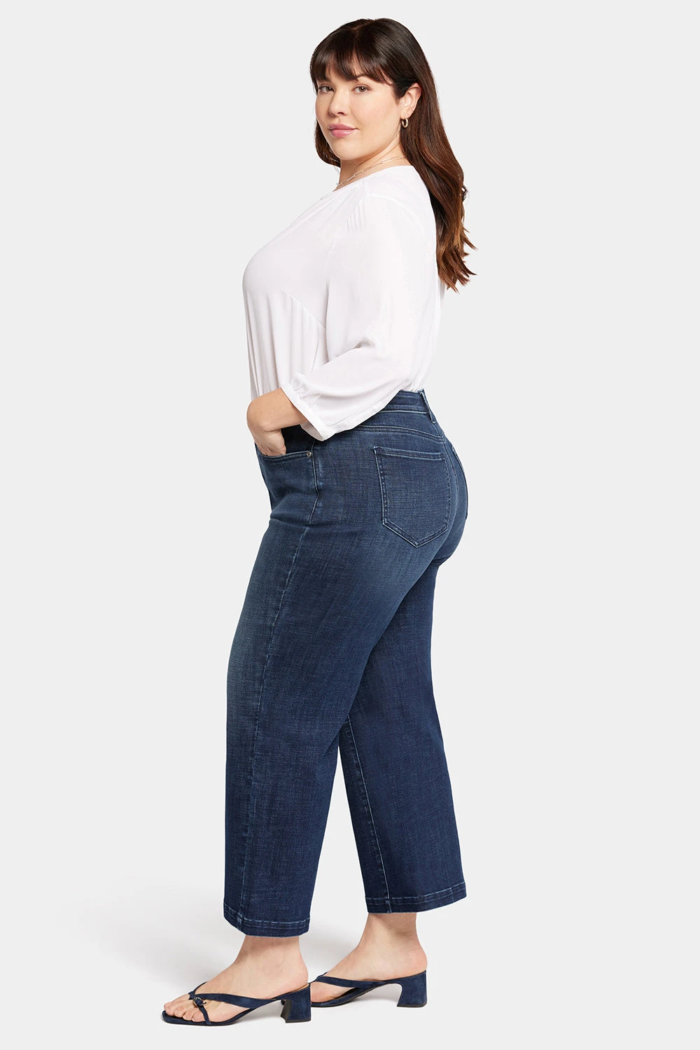 Teresa Wide Leg Ankle Jeans In Plus Size - Inspire 5 Teresa Wide Leg Ankle Jeans In Plus Size - Inspire - Image 5