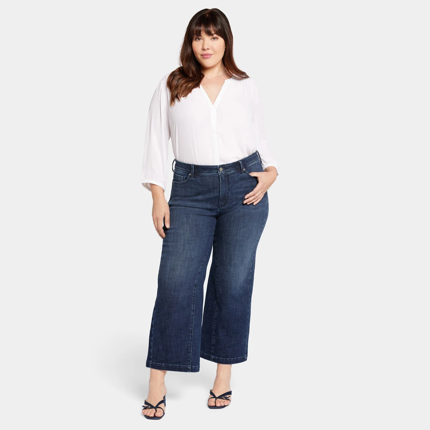 Teresa Wide Leg Ankle Jeans In Plus Size - Inspire 7 Teresa Wide Leg Ankle Jeans In Plus Size - Inspire - Image 7