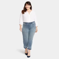 Marilyn Straight Ankle Jeans In Plus Size - Fantasy -Nydj Apparel Shop WGTBMA8758 FNTSY DPA