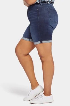 Ella Denim Shorts In Plus Size - Mesquite -Nydj Apparel Shop WGTBSH8425 MESQU 3