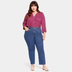 Bailey Relaxed Straight Ankle Jeans In Plus Size - Waterfall 13 Bailey Relaxed Straight Ankle Jeans In Plus Size - Waterfall -Nydj Apparel Shop WGWR8301 WTRFL DPA