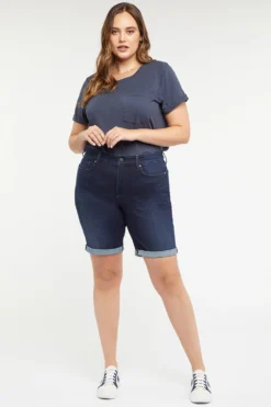 Ella Denim Shorts In Plus Size - Rapture -Nydj Apparel Shop WHYTSH8522 RAPTU 4