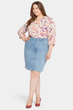 High Waist Skirt In Plus Size - Crystalline 10 High Waist Skirt In Plus Size - Crystalline -Nydj Apparel Shop WHYTSK8667 CRYSL 4