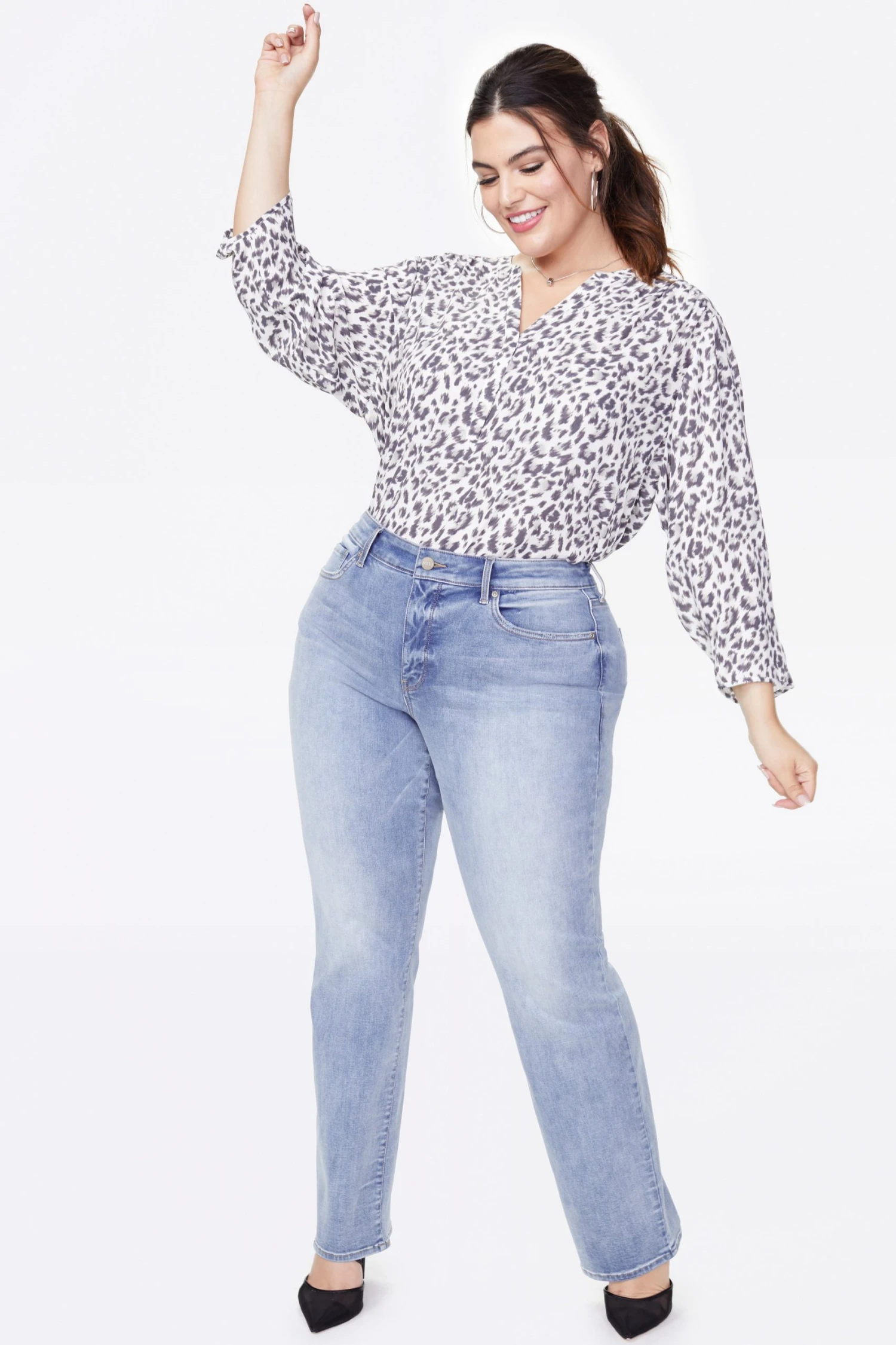 Marilyn Straight Jeans In Plus Size - Biscayne 1 Marilyn Straight Jeans In Plus Size - Biscayne