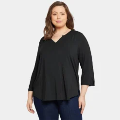 Perfect Tee In Plus Size - Black -Nydj Apparel Shop WLER3988 858 DPA