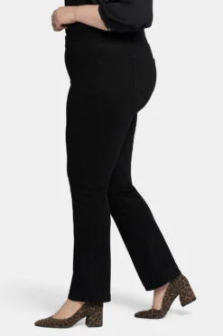 Bailey Relaxed Straight Pull-On Jeans In Plus Size - Black Rinse 9 Bailey Relaxed Straight Pull-On Jeans In Plus Size - Black Rinse -Nydj Apparel Shop WMBK8848 BLKRI 3