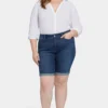 Briella 11 Inch Denim Shorts In Plus Size - Gold Coast