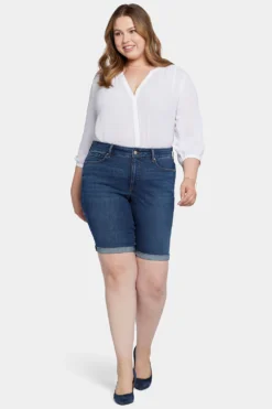 Briella 11 Inch Denim Shorts In Plus Size - Gold Coast 9 Briella 11 Inch Denim Shorts In Plus Size - Gold Coast -Nydj Apparel Shop WMDIBS2546 GDCST 4