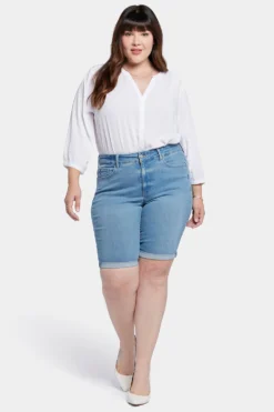 Briella 11 Inch Denim Shorts In Plus Size - Nottinghill -Nydj Apparel Shop WMDIBS2546 NTGHL 4