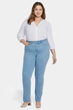 Marilyn Straight Jeans In Plus Size - Kingston -Nydj Apparel Shop WMDIMS8811 KNGST 4
