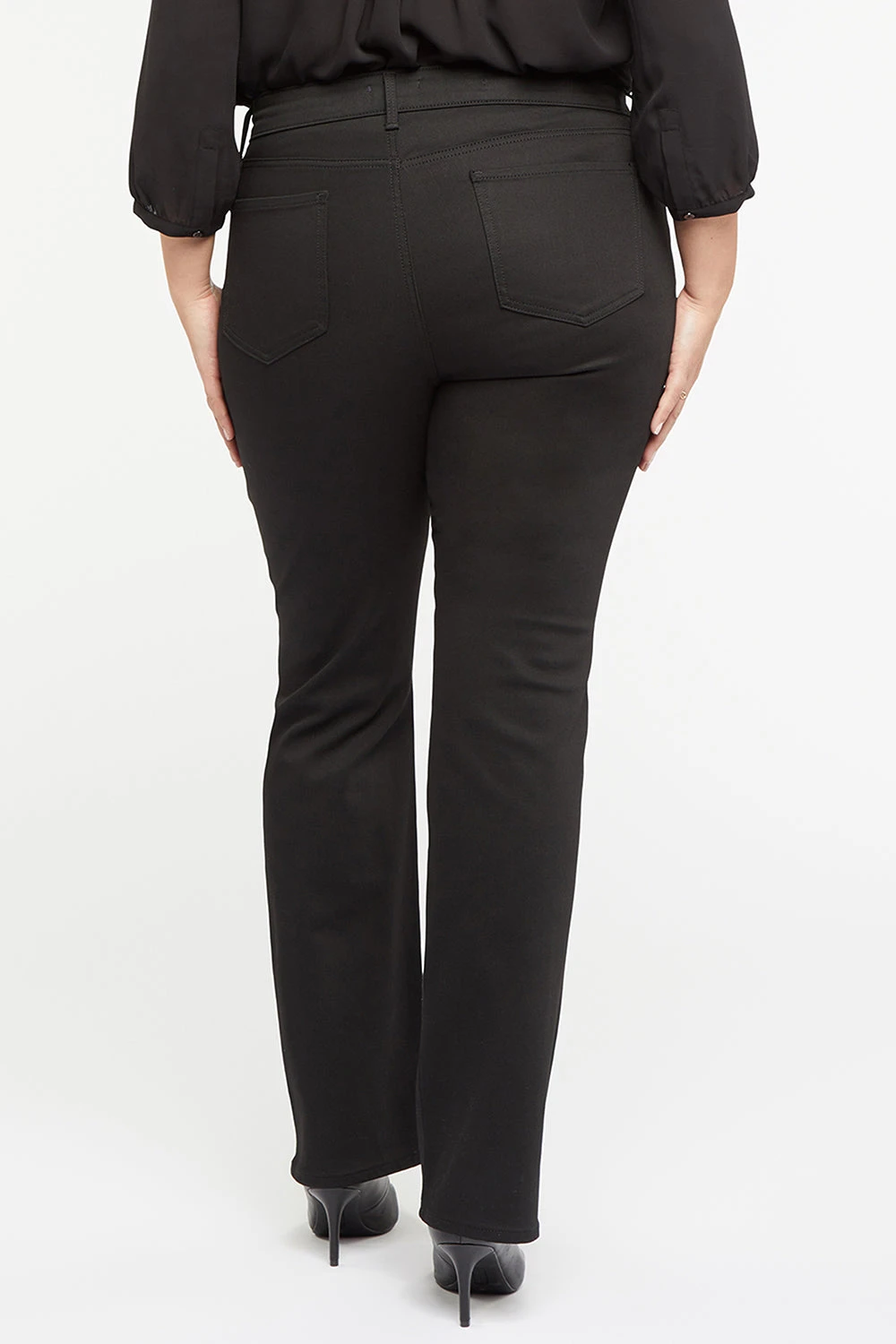 Marilyn Straight Jeans In Plus Size - Black Rinse 2 Marilyn Straight Jeans In Plus Size - Black Rinse - Image 2