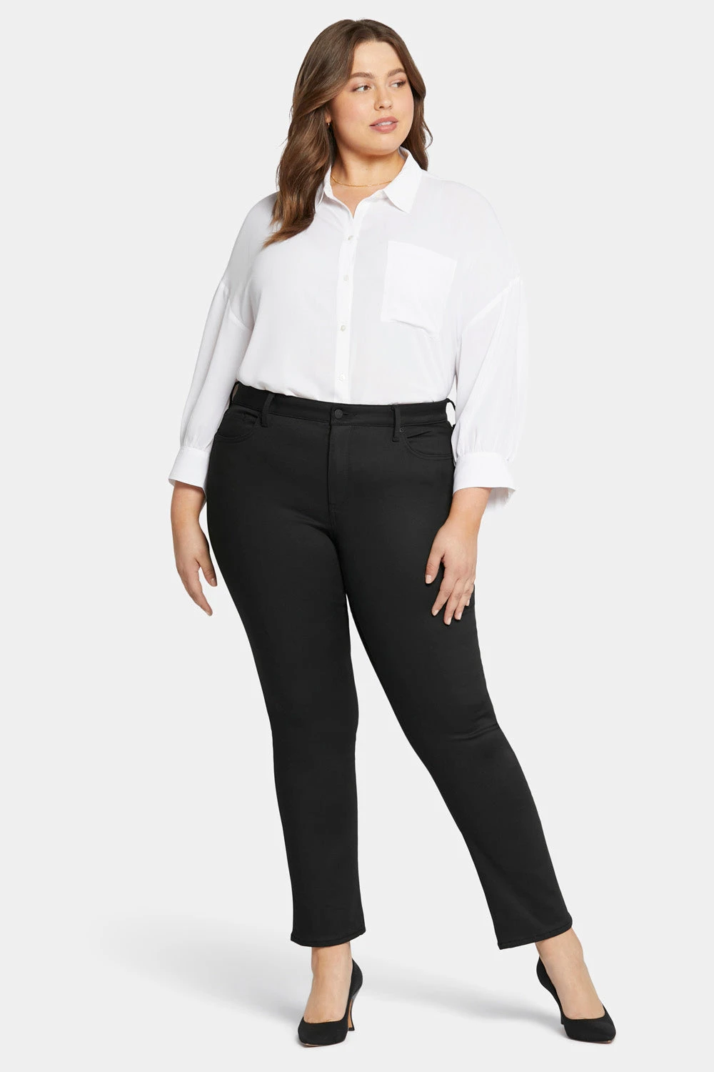 Sheri Slim Jeans In Plus Size - Black Rinse 1 Sheri Slim Jeans In Plus Size - Black Rinse