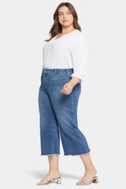 Patchie Wide Leg Capri Jeans In Plus Size - Compass -Nydj Apparel Shop WMNSCP8571 CMPSS 5