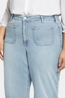 Patchie Wide Leg Capri Jeans In Plus Size - Divine -Nydj Apparel Shop WMNSCP8571 DVNE 6